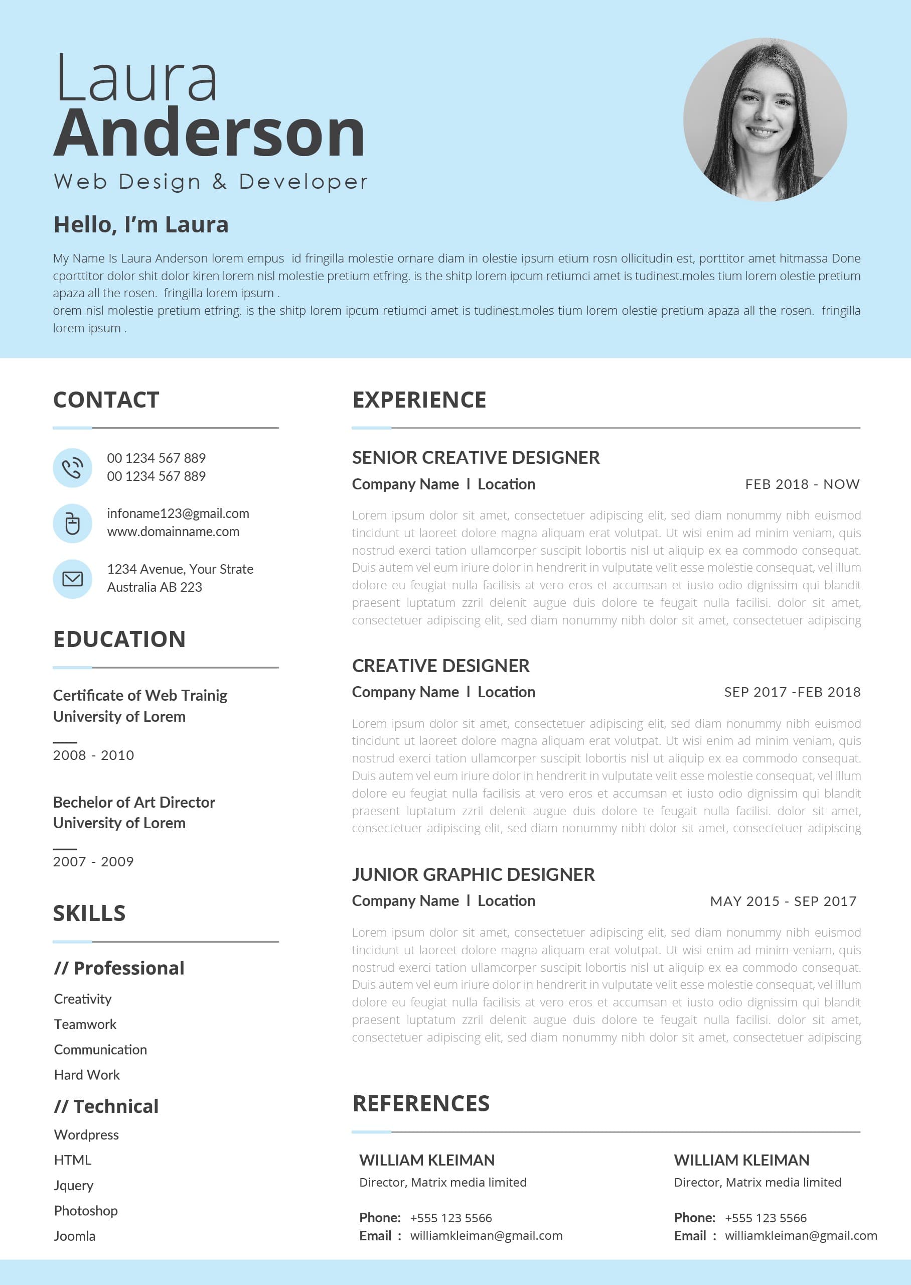 Resume template