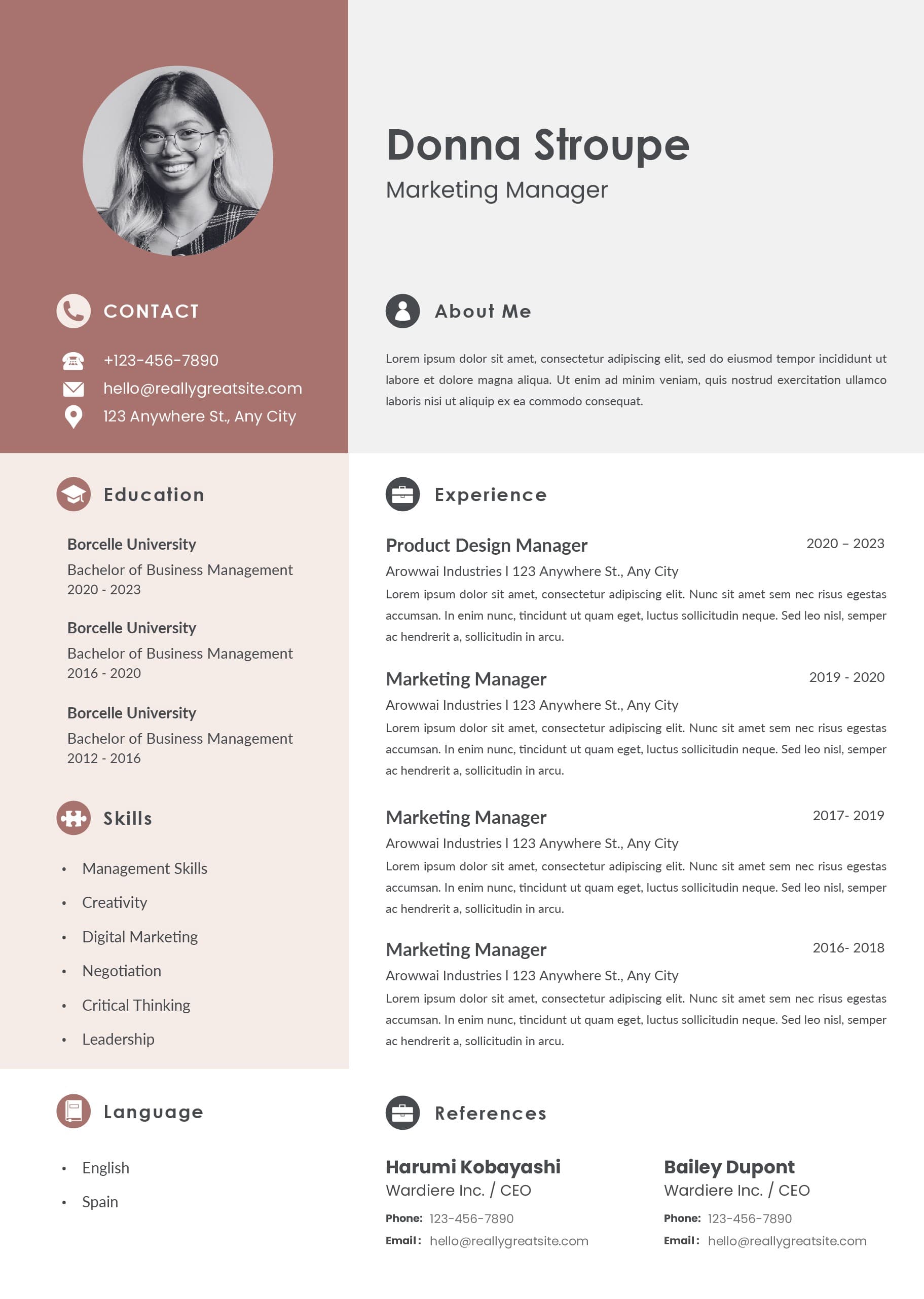 Resume template