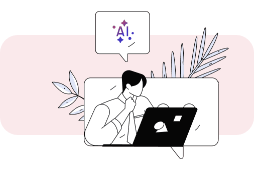 Person in digital business meeting